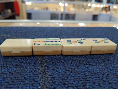 Lot 1083 - A LATE 19TH/EARLY 20TH CENTURY CHINESE MAHJONG SET
