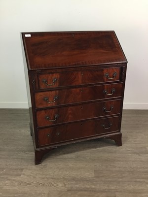 Lot 306 - A MAHOGANY BUREAU