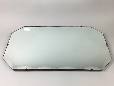 Lot 38 - A 20TH CENTURY BEVELLED WALL MIRROR