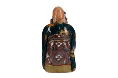 Lot 1078 - A 20TH CENTURY CHINESE EARTHENWARE FIGURE OF SHOU LAO