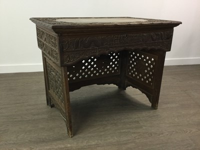 Lot 383 - A CHINESE HARDWOOD WRITING DESK