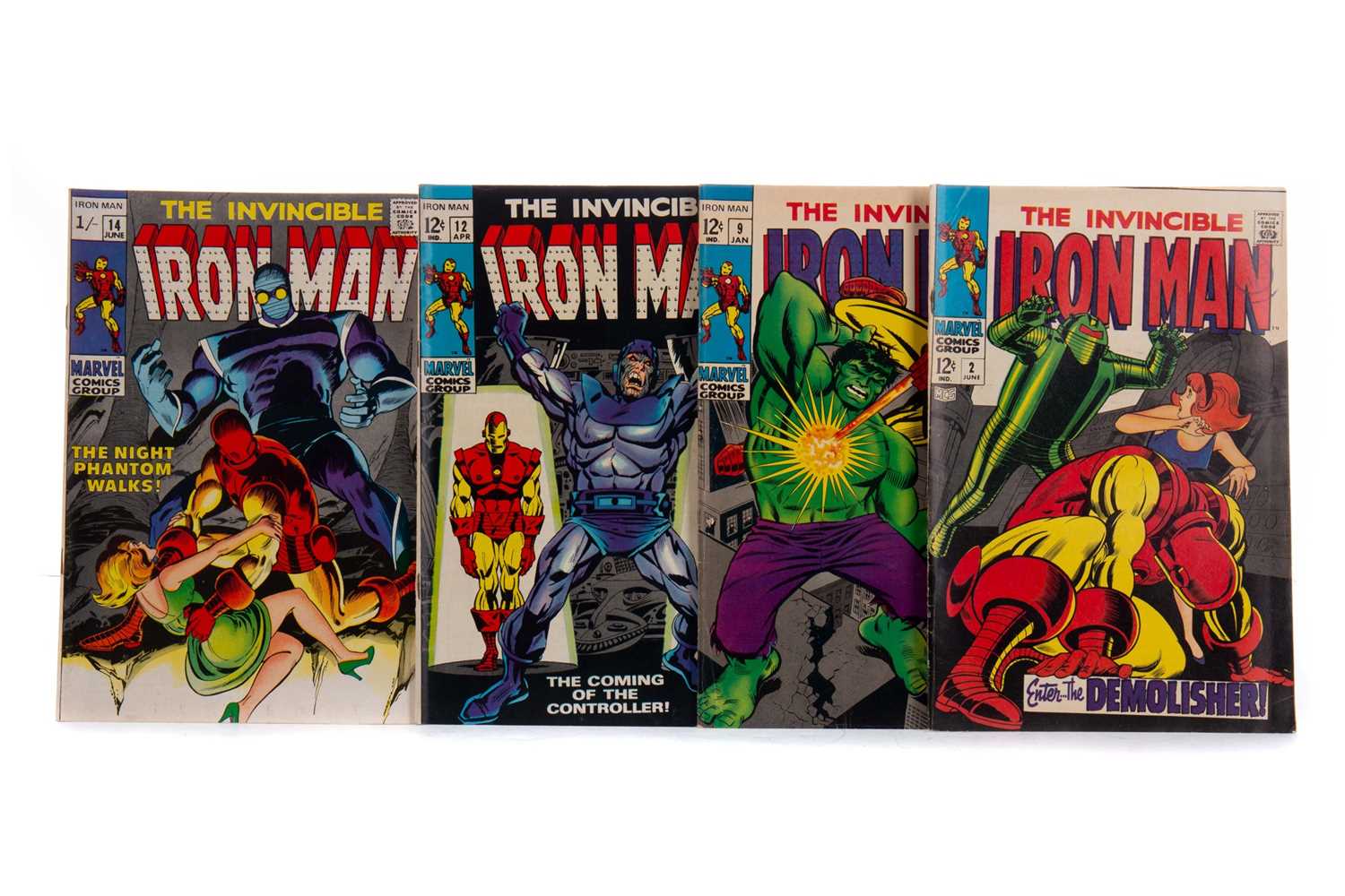 Lot 1068 - MARVEL INVINCIBLE IRON MAN #2, 9, 12 & 14 COMICS