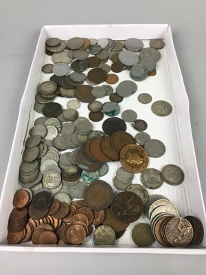 Lot 60 - A LOT OF MIXED GB AND WORLD SILVER, COPPER AND OTHER COINS