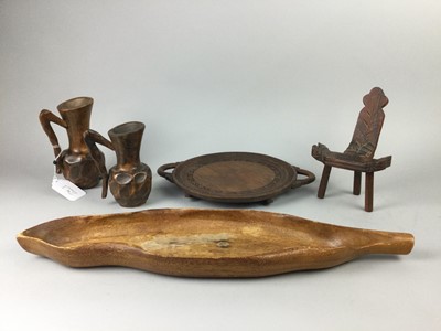 Lot 246 - A COLLECTION OF TREEN AND OTHER ITEMS