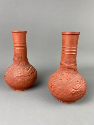 Lot 260 - A LOT OF TWO CHINESE TERACOTTA VASES