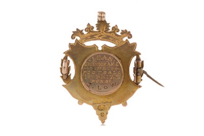 Lot 1570 - A L.O.A.S. FOOTBALL FIRST PRIZE WINNERS GOLD MEDAL 1891
