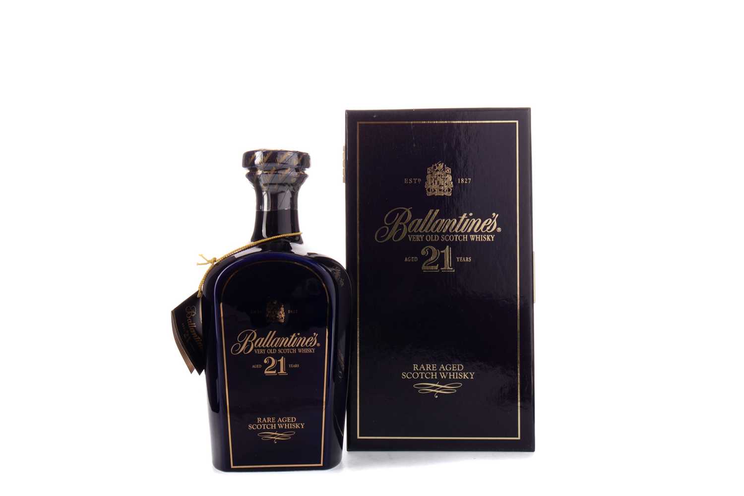 Lot 25 - BALLANTINE'S 21 YEAR OLD DECANTER 50CL