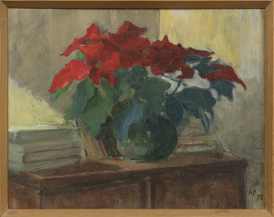 Lot 334 - STILL LIFE WITH BOOKS, AN OIL BY ARCHIBALD PEDDIE