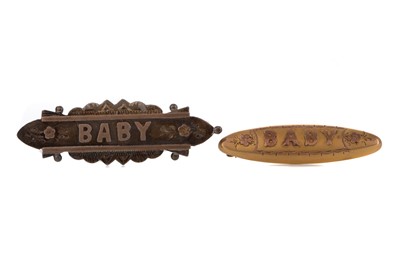 Lot 403 - TWO 'BABY' BROOCHES
