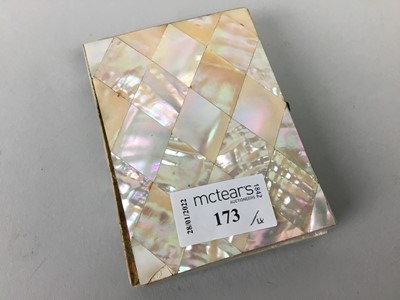 Lot 173 - A MOTHER OF PEARL CARD CASE AND OTHER ITEMS