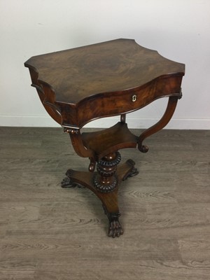 Lot 777 - AN EARLY VICTORIAN MAHOGANY SEWING TABLE