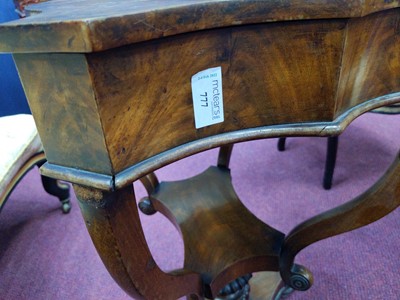 Lot 777 - AN EARLY VICTORIAN MAHOGANY SEWING TABLE