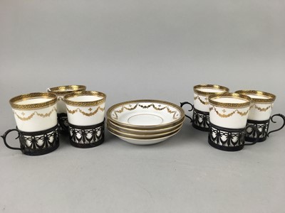 Lot 183 - A PARAGON SILVER MOUNTED PART COFFEE SERVICE
