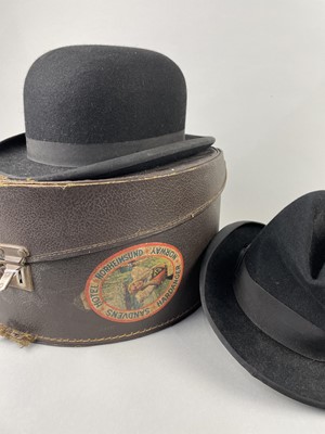 Lot 110A - A LOCK & CO HATTERS ST JAMES STREET, LONDON BOWLERS HAT AND ANOTHER