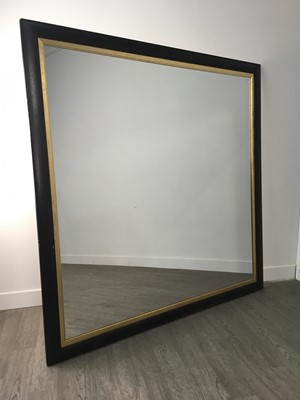 Lot 302 - A MODERN SQUARE WALL MIRROR