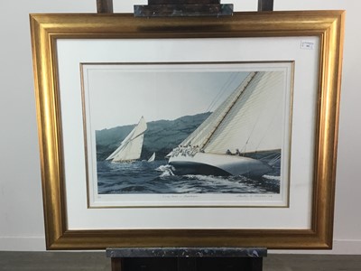 Lot 303 - A FRAMED PRINT BY ALISTAIR HOUSTON AND THREE OTHER PRINTS