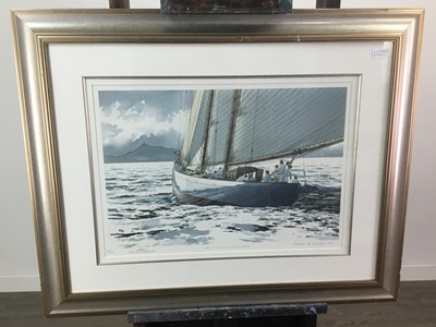 Lot 303 - A FRAMED PRINT BY ALISTAIR HOUSTON AND THREE OTHER PRINTS