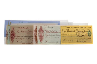 Lot 27 - A COLLECTION OF SCOTTISH CHEQUES