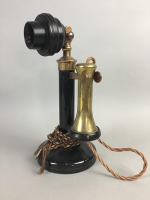 Lot 344 - A VINTAGE CANDLESTICK TELEPHONE