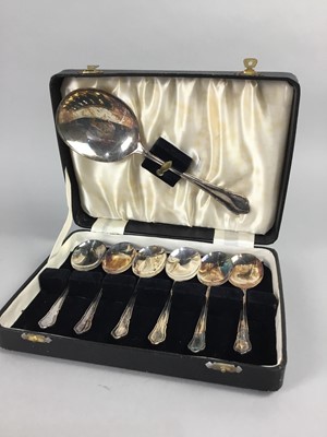 Lot 351 - A LOT OF CASED SILVER PLATED FLATWARE AND A CANON CAMERA