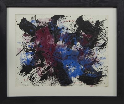 Lot 165 - BLACK/RED/BLUE, A GOUACHE BY WILLIAM GEAR