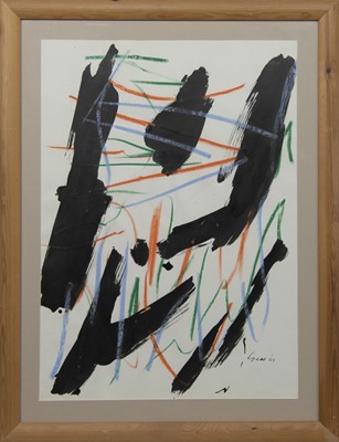 Lot 166 - AN UNTITLED MIXED MEDIA BY WILLIAM GEAR
