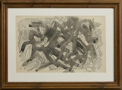 Lot 169 - AN UNTITLED MIXED MEDIA BY WILLIAM GEAR