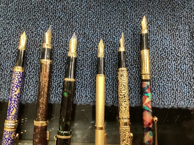 Lot 102 - A COLLECTION OF VACCARO FOUNTAIN PENS