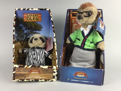 Lot 398 - A COLLECTION OF 'YOKOVS TOY SHOP' MEERKAT AND OTHER SOFT TOYS