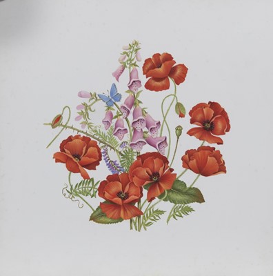 Lot 350 - FLORAL STUDY, A GOUACHE BY EVE COOTE