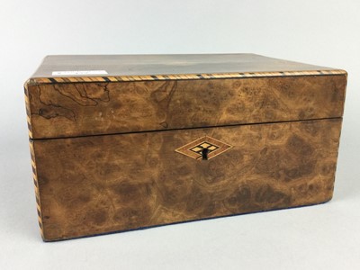 Lot 377 - A VICTORIAN WALNUT CASKET