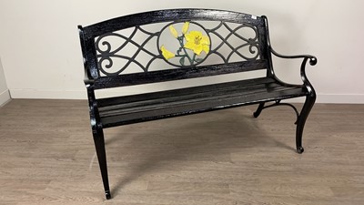 Lot 423 - A GARDEN BENCH