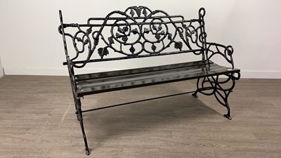 Lot 424 - A GARDEN BENCH