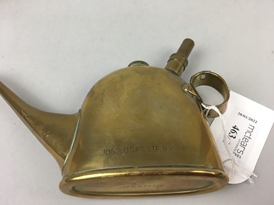 Lot 463 - A JOSEPH LUCAS LTD. OF BIRMINGHAM NO. 40 OILER AND AN RAC MASCOT