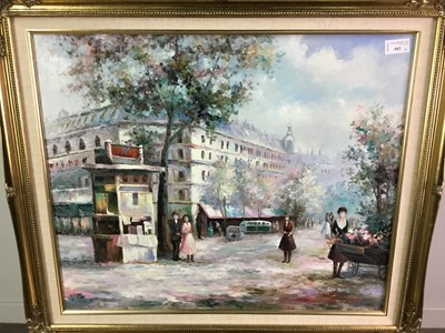 Lot 483 - A PAIR OF CONTINENTAL SCHOOL OIL PAINTINGS