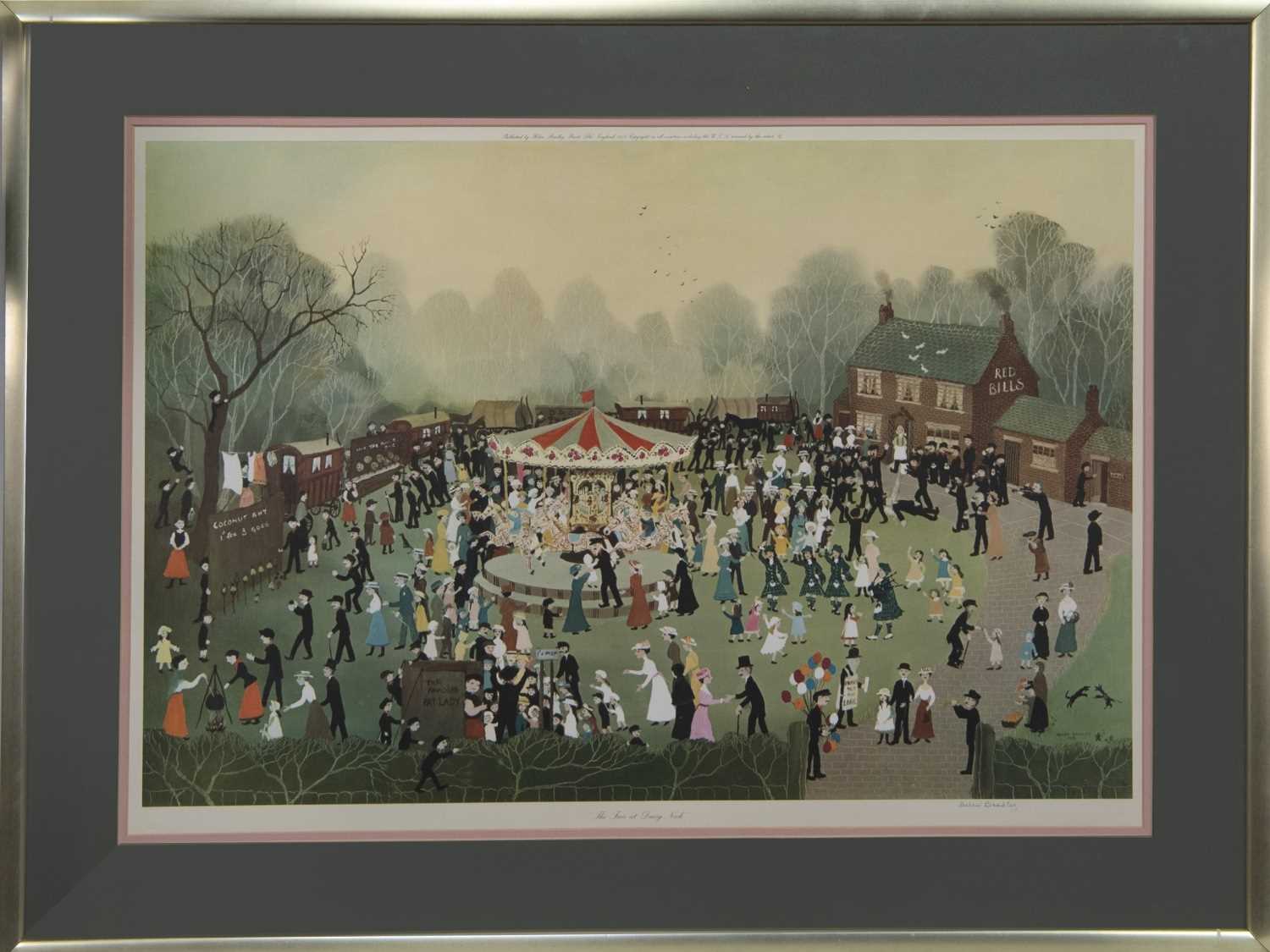 Lot 171 - THE FAIR DAY AT DAISY NOOK, A LITHOGRAPH BY HELEN LAYFIELD BRADLEY