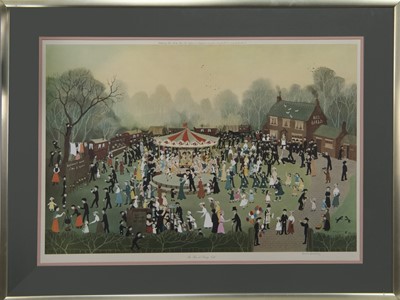 Lot 171 - THE FAIR DAY AT DAISY NOOK, A LITHOGRAPH BY HELEN LAYFIELD BRADLEY