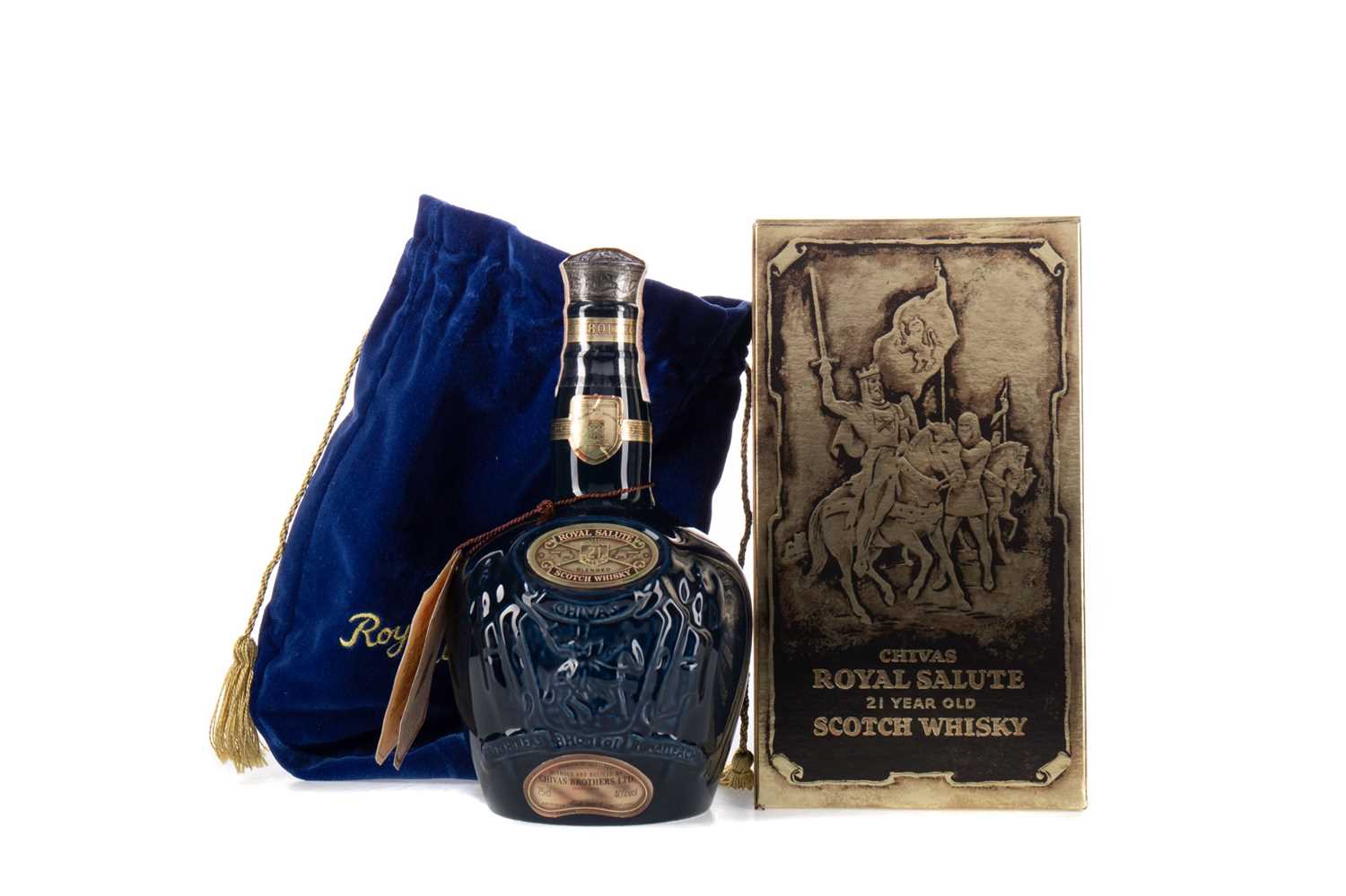 Lot 46 - CHIVAS ROYAL SALUTE 21 YEAR OLD SAPPHIRE DECANTER 75CL