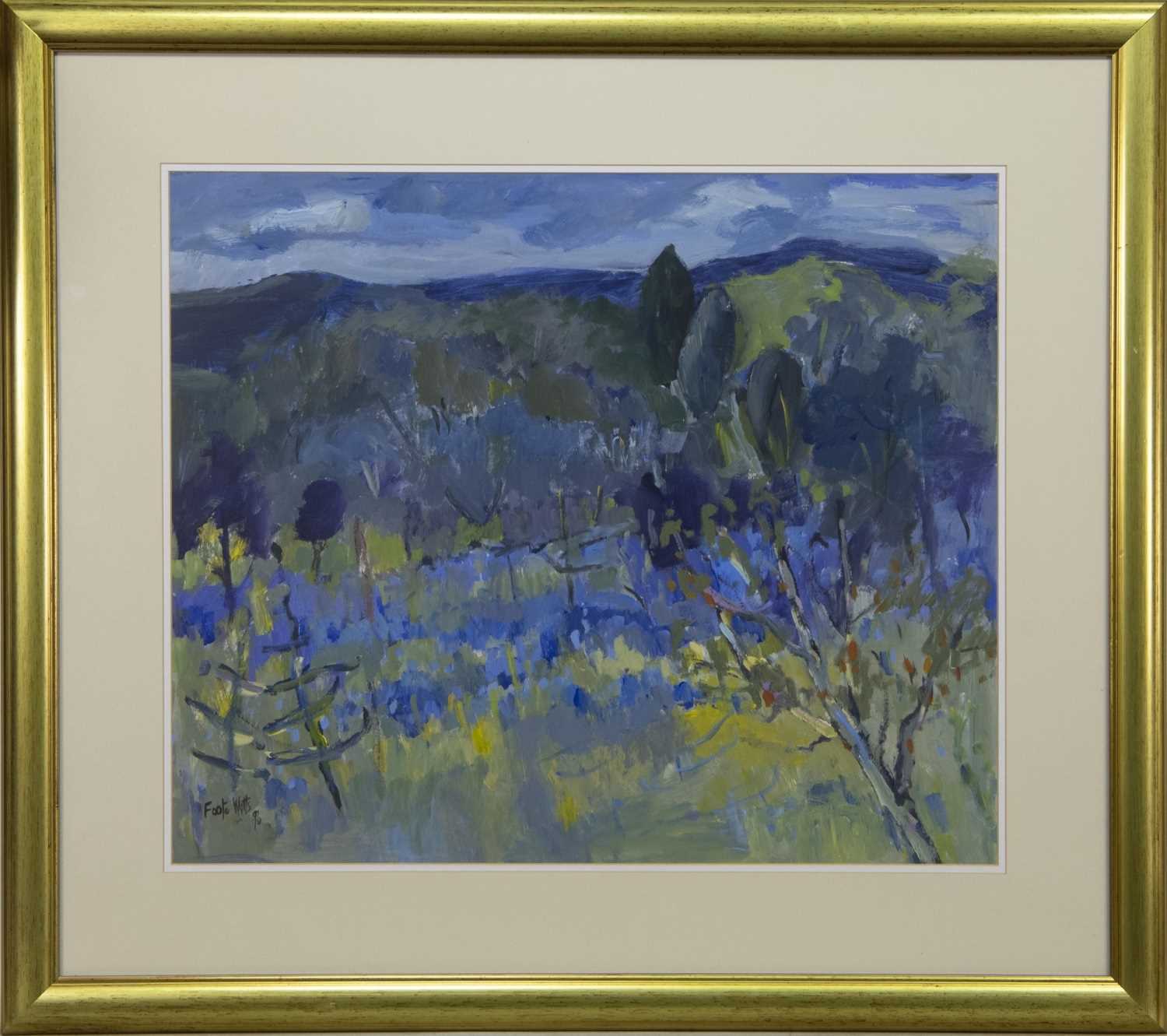 Lot 154 - BLUEBELLS, MILTON, AN OIL BY ENID FOOTE WATTS