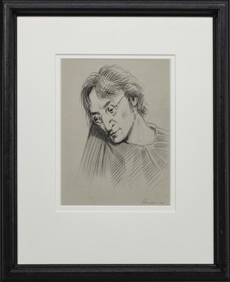 Lot 141 - JOHN LENNON, A GRAPHITE DRAWING BY PETER HOWSON