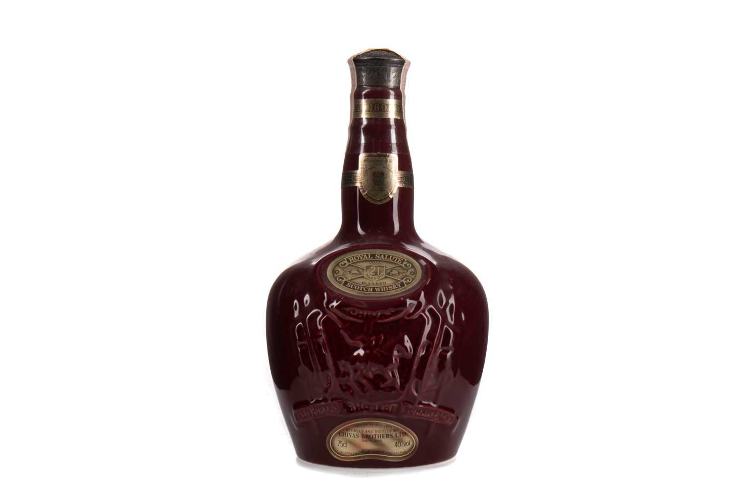 Lot 93 - CHIVAS ROYAL SALUTE 21 YEAR OLD RUBY DECANTER 75CL
