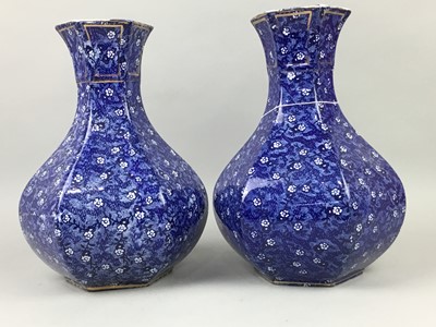 Lot 127 - A MASON'S IRONSTONE WATER JUG ALONG WITH A PAIR OF VASES