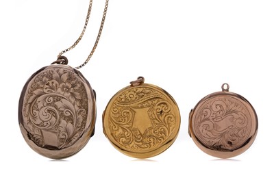 Lot 506 - NINE CARAT GOLD BACK AND FRONT LOCKET AND TWO OTHERS