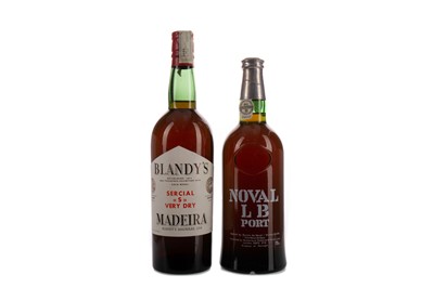 Lot 129 - BLANDY'S SERCIAL "S" VERY DRY MADEIRA AND NOVAL LB PORT 75CL