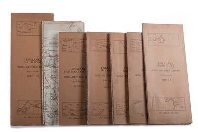 Lot 3 - A COLLECTION OF WWII PERIOD RAF MAPS