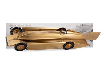 Lot 921 - A SCHYLLING COLLECTOR SERIES TIN PLATE MODEL OF 1929 LAND SPEED RECORD CAR 'GOLDEN ARROW'