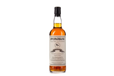 Lot 146 - SPRINGBANK 8 YEAR OLD FOR 140TH ANNIVERSARY OF MACHRIHANISH GOLF CLUB