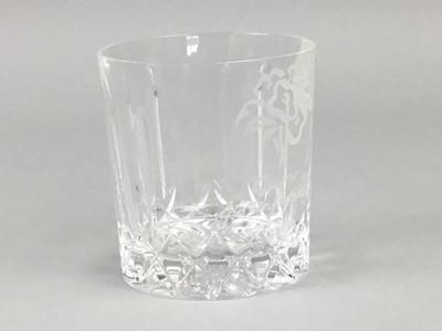 Lot 123 - A LOT OF FOUR EDINBURGH CYRSTAL WHISKY TUMBLERS, ALONG WITH OTHER ITEMS
