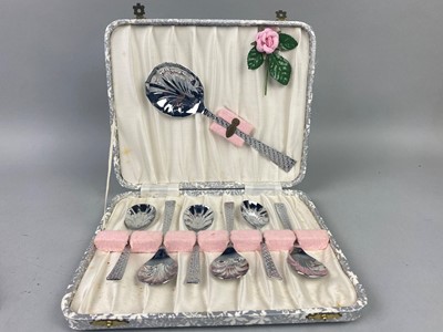 Lot 229 - A LOT OF PLATED FLATWARE,  CASED