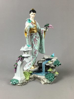 Lot 227 - A MAIKO FIGURE OF 'MANABU SAITO' AND OTHER FIGURES